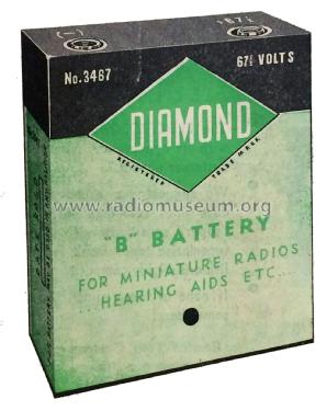 Diamond 67½ Volt 'B' Battery 3467; Diamond brand, (ID = 2431120) A-courant