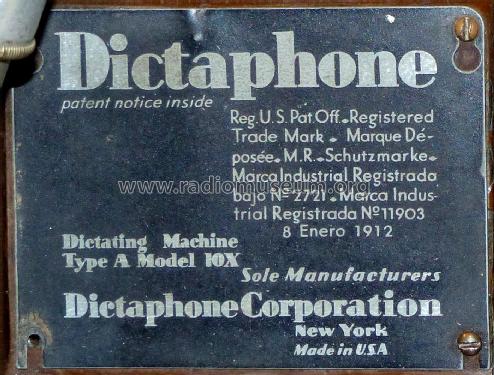 Dictaphone System 10X Type A Model 10; Dictaphone Co.; New (ID = 2110876) R-Player