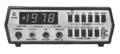 LED Multimeter M-3001/ TR-1696; Dig-eltron brand, (ID = 1958609) Equipment