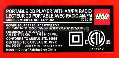 Lego Portable CD Player with AM/FM Radio LG11002; Digital Blue Inc.; (ID = 2623045) Radio