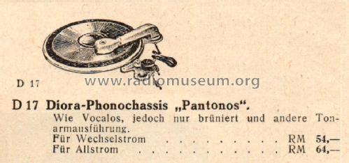 Pantonos Phonochassis; Diora GmbH; Berlin (ID = 2699391) R-Player