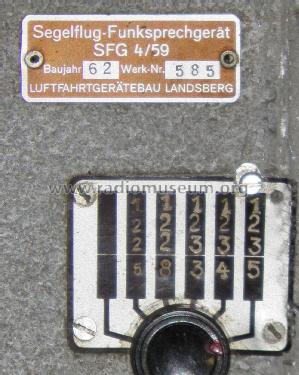 Segelflug-Funksprechgerät FSG-4/59; Dittel GmbH, Walter, (ID = 2996948) Commercial TRX