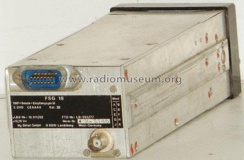VHF-Sende-Empfangsgerät FSG 18; Dittel GmbH, Walter, (ID = 2393479) Commercial TRX