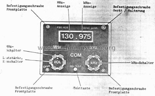 VHF-Sende- und Empfangsgerät für Flugfunk FSG 40 S; Dittel GmbH, Walter, (ID = 1907775) Commercial TRX