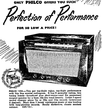 Philco 1224; Dominion Radio & (ID = 2753748) Radio