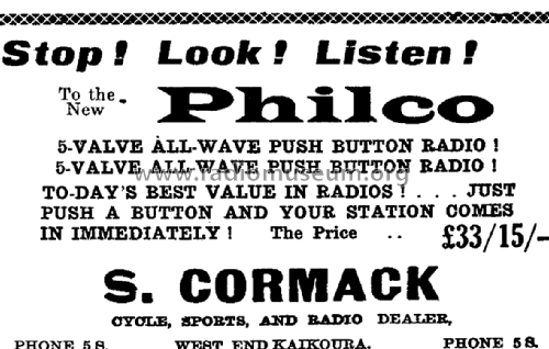 Philco 535; Dominion Radio & (ID = 2757702) Radio