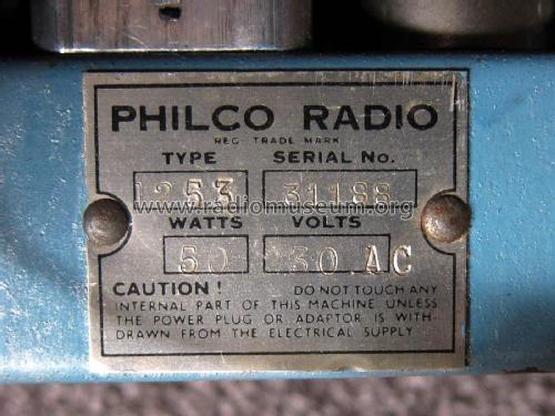 Philco 1253; Dominion Radio & (ID = 2924091) Radio