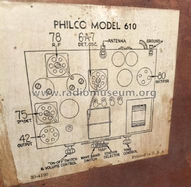 Philco 610E Code 321; Dominion Radio & (ID = 2922163) Radio