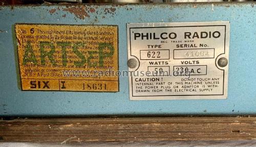 Philco 622; Dominion Radio & (ID = 3027242) Radio