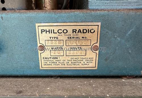 Philco 732B; Dominion Radio & (ID = 2938965) Radio