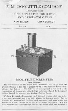 Doolittle Decremeter ; Doolittle Co., F.M.; (ID = 1745863) Ausrüstung