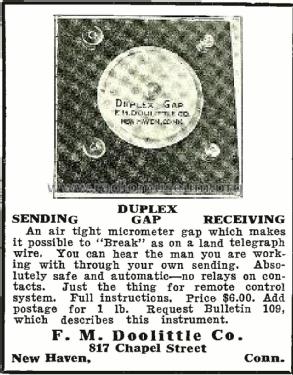 Duplex Gap ; Doolittle Co., F.M.; (ID = 1745341) Amateur-D