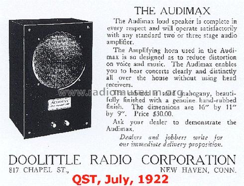 The Audimax ; Doolittle Co., F.M.; (ID = 1229389) Altavoz-Au