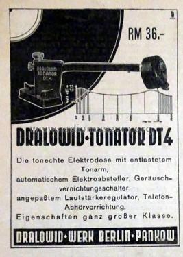 Tonator DT4; Dralowid-Werk (ID = 2240267) Microfono/PU