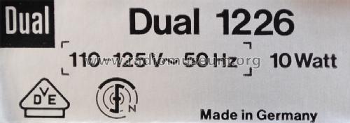 1226; Dual, Gebr. (ID = 1294468) Sonido-V