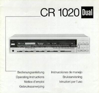 AM/FM Stereo Synthesizer Receiver CR 1020; Dual, Gebr. (ID = 1775534) Radio