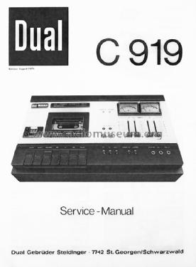 C 919; Dual, Gebr. (ID = 1678445) Sonido-V