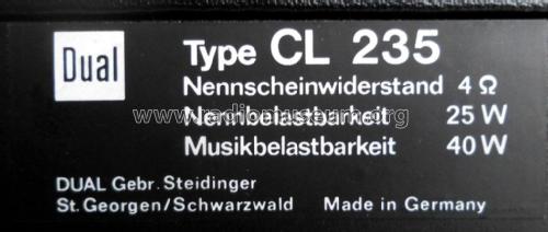 CL 235; Dual, Gebr. (ID = 2355159) Speaker-P