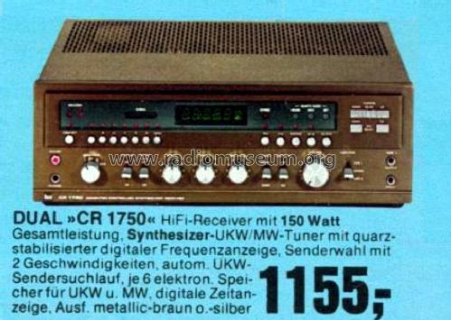 Computer Controlled Sythesizer Receiver CR1750; Dual, Gebr. (ID = 2463218) Radio