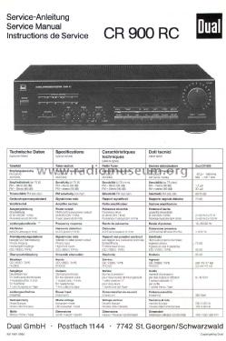 Digital Synthesized Receiver CR 900 RC; Dual, Gebr. (ID = 1775525) Radio