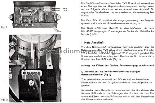 Entzerr-Vorverstärker TVV 46; Dual, Gebr. (ID = 2261741) Ampl/Mixer