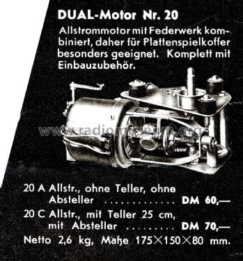 Federwerk- und Allstrom-Elektro-Motor Nr. 20; Dual, Gebr. (ID = 2781679) Misc