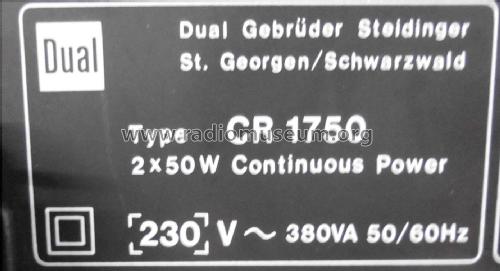 Computer Controlled Sythesizer Receiver CR1750; Dual, Gebr. (ID = 2034141) Radio