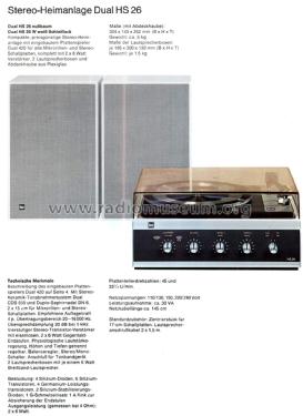 HS26 Ch= TV72 A; Dual, Gebr. (ID = 2212105) Sonido-V