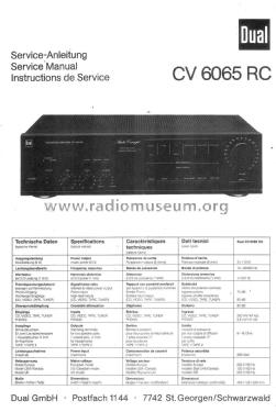 Integrated Amplifier CV 6065 RC; Dual, Gebr. (ID = 1976192) Ampl/Mixer