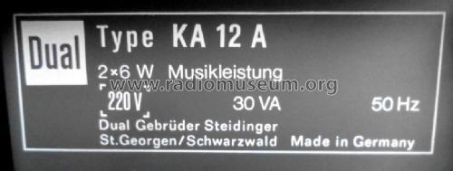 KA 12 ; Dual, Gebr. (ID = 2337161) Radio