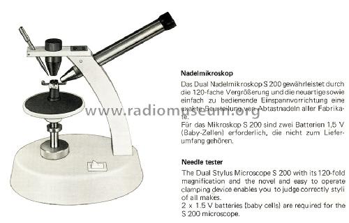 Nadelmikroskop S200; Dual, Gebr. (ID = 1045534) Equipment