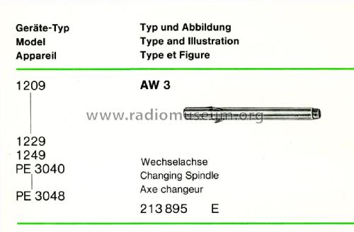 Wechselachse für Dual Plattenwechsler AW3; Dual, Gebr. (ID = 1910755) Misc