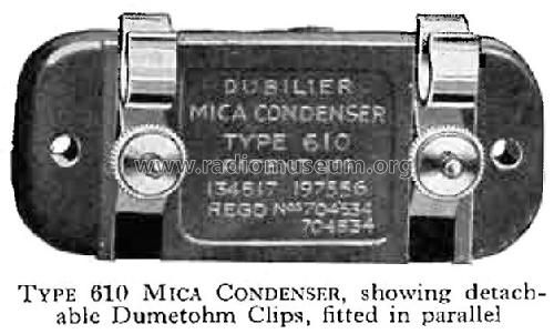 Mica Condenser 610; Dubilier Condenser (ID = 1583915) Bauteil