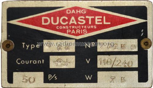 966; Ducastel Frères DAHG (ID = 1672923) Radio