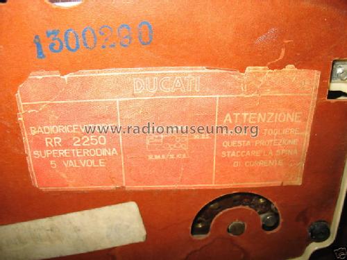 RR2250; Ducati, SSR Società (ID = 528014) Radio
