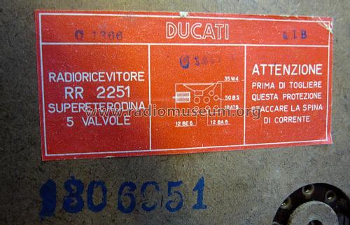 RR2251; Ducati, SSR Società (ID = 2622799) Radio