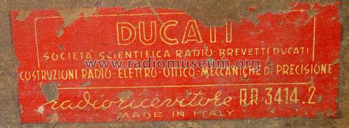 RR3414; Ducati, SSR Società (ID = 2451835) Radio