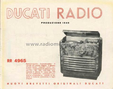 RR4965; Ducati, SSR Società (ID = 2462421) Radio