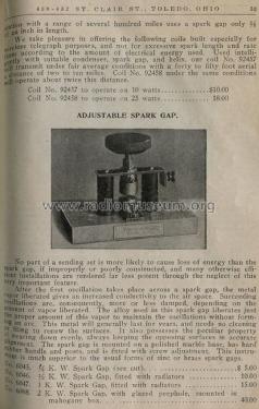 1/2 K. W. Adjustable Spark Gap No. 6046; Duck Co., J.J. and (ID = 1472559) Amateur-D