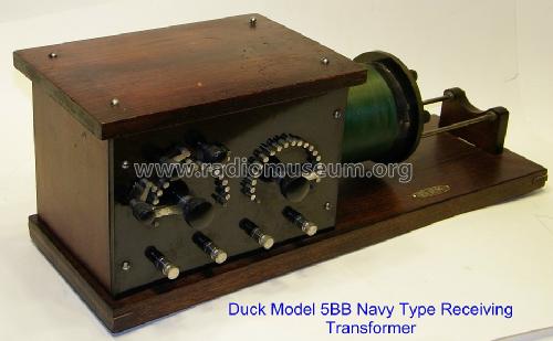 5BB Loose Coupler, improved Navy Type Receiving Transformer; Duck Co., J.J. and (ID = 1346176) mod-pre26
