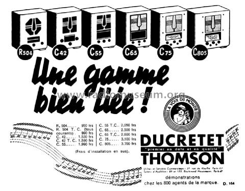 C42; Ducretet -Thomson; (ID = 1943417) Radio