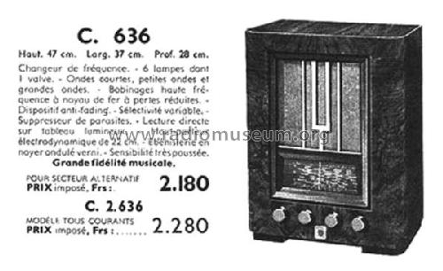 C636; Ducretet -Thomson; (ID = 1989435) Radio