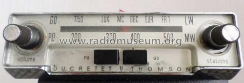 Inconnu - Unknown 2 Autoradio; Ducretet -Thomson; (ID = 2317146) Car Radio