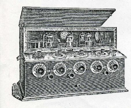 Poste à 5 lampes forme piano vitrine A5; Ducretet -Thomson; (ID = 372448) Radio