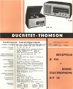 R334; Ducretet -Thomson; (ID = 625847) Radio