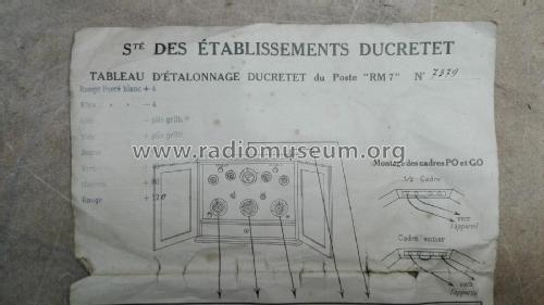 Radio-Modulateur Bigrille RM7; Ducretet -Thomson; (ID = 2236900) Radio