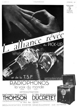 Radio-phono C7; Ducretet -Thomson; (ID = 2602838) Radio