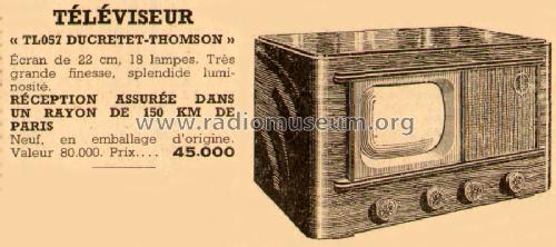 TL057; Ducretet -Thomson; (ID = 537818) Television