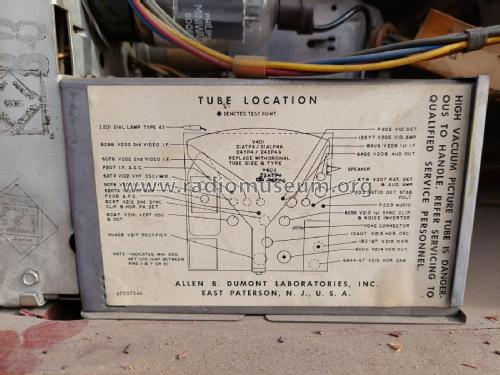 Dumont Ch= RA-370; DuMont Labs, Allen B (ID = 2859159) Télévision