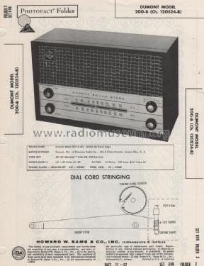 Sound Stage 200-B Ch= 120524-B; DuMont Labs, Allen B (ID = 1210679) Radio